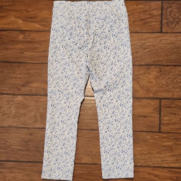 Mario Serrani Blue and White Leggings Floral Design - Picture 4 of 5